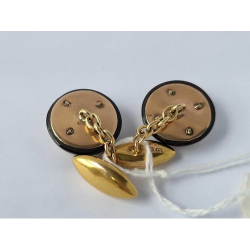 91 - A Pair Of Pique Cufflinks 18Ct Gold 10 Gms