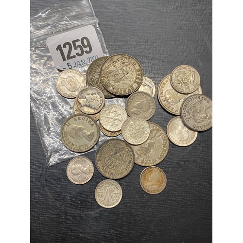 1259 - Foreign Silver Coins 80g