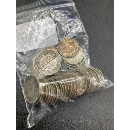 1100 - Qty Of .500 Silver 3D Coins, 61G