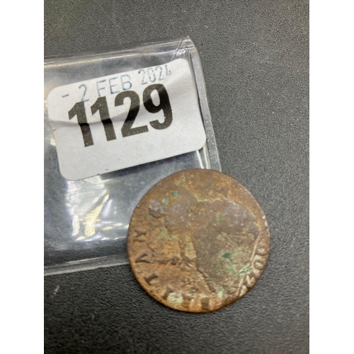 1129 - William III Half Penny 1700