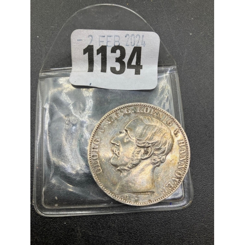 1134 - Hanovern Silver Coin 1862