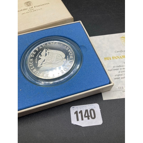 1140 - Panama 20 Balboa Proof 1974, 130G