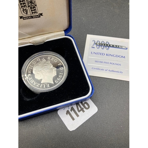 1146 - 2000 Silver Proof UK £5 Coin