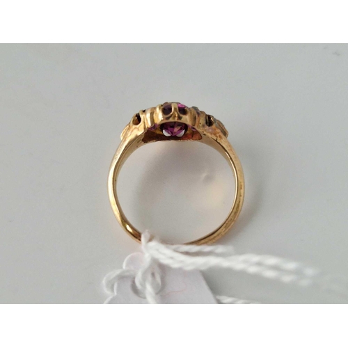 115 - A Antique Gem Set Gold Ring Size L 3.6 Gms