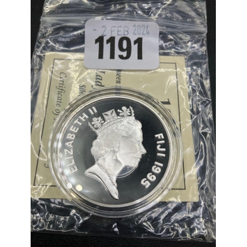 1191 - Fiji Proof 10 Dollars 1995, 31G Silver