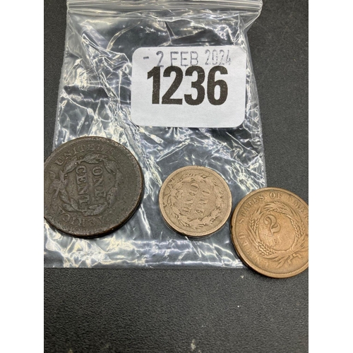 1236 - Usa 1C 1845 & 1859 & 2C 1867