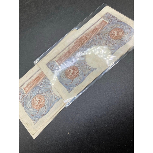 1247 - Four Blue Peppiatt One Pound Notes