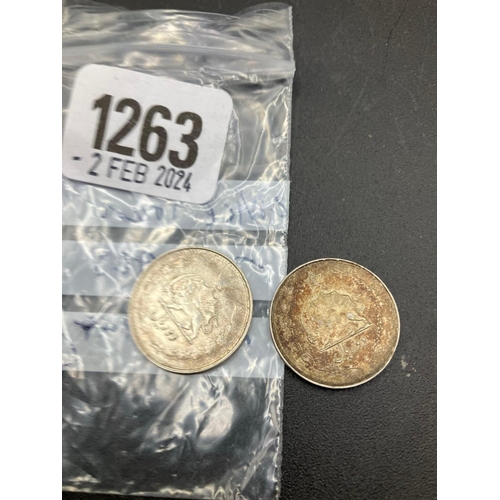 1263 - Two Middle Eastern Silver Coins