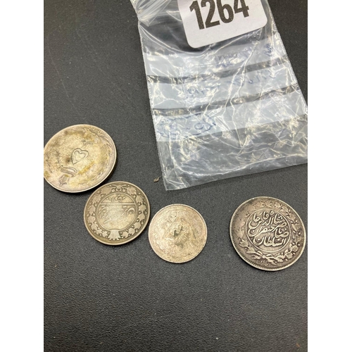 1264 - Four More Middle Eastern Silver Coins