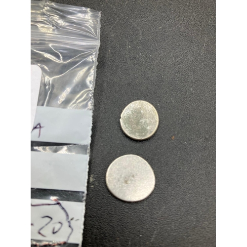 1265 - Two Small Middle Eastern Silver Coins