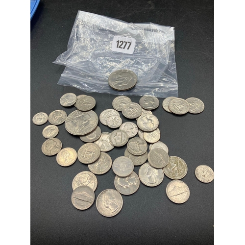 1277 - A Bag Of USA Silver Colonial Coinage