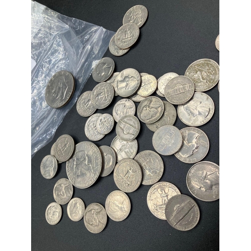 1277 - A Bag Of USA Silver Colonial Coinage