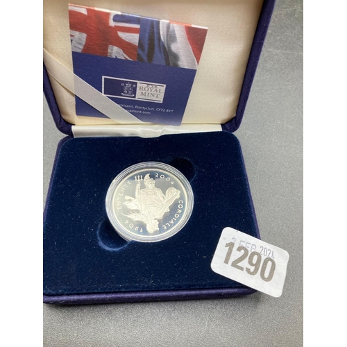 1290 - 2004 Ent'E Cordial £5 .925 Silver Proof Limited Issue Boxed