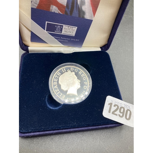 1290 - 2004 Ent'E Cordial £5 .925 Silver Proof Limited Issue Boxed