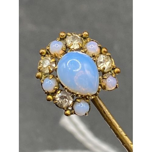 152 - A Opaline Horse Shoe Stick Pin