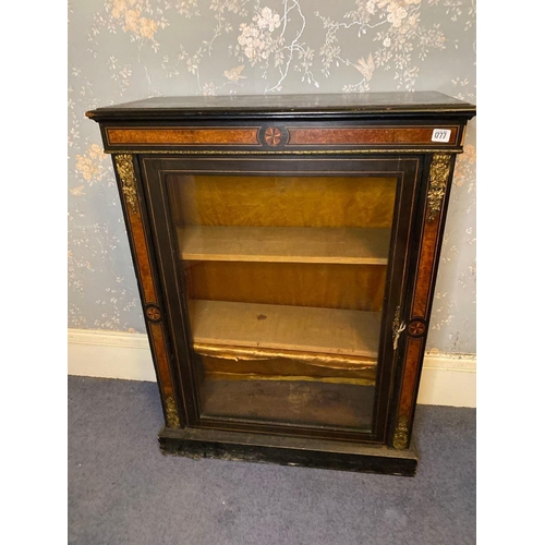 1777 - Victorian Ebonised Pier Cabinet With Gilt Metal Mounts 30