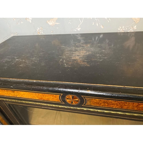 1777 - Victorian Ebonised Pier Cabinet With Gilt Metal Mounts 30