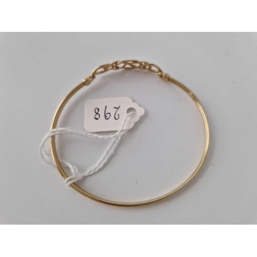 298 - A Knot Style Bangle 9Ct 4.9 Gms