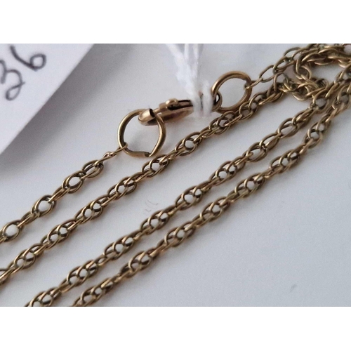 36 - A Neck Chain 9Ct 10 Inch 1.2 Gms