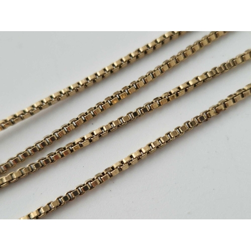 369 - A Box Link Neck Chain 9Ct 26 Inch 10.8 Gms