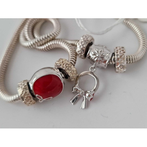 373 - A Silver Bracelet And Necklace 50 Gms