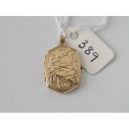 389 - A 9Ct Locket 1.8 Gms