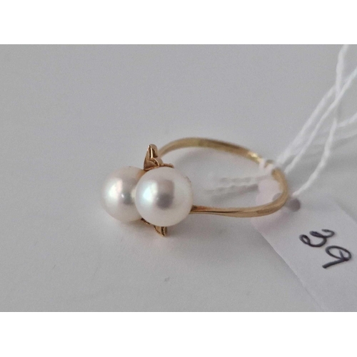 39 - A Pearl Ring 14Ct Gold Size P 2.8 Gms