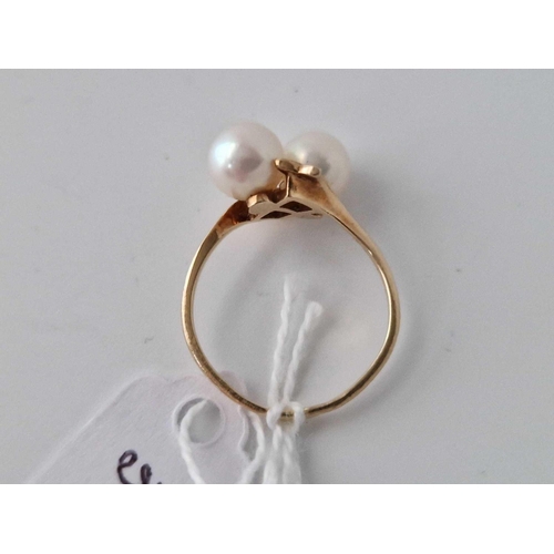 39 - A Pearl Ring 14Ct Gold Size P 2.8 Gms