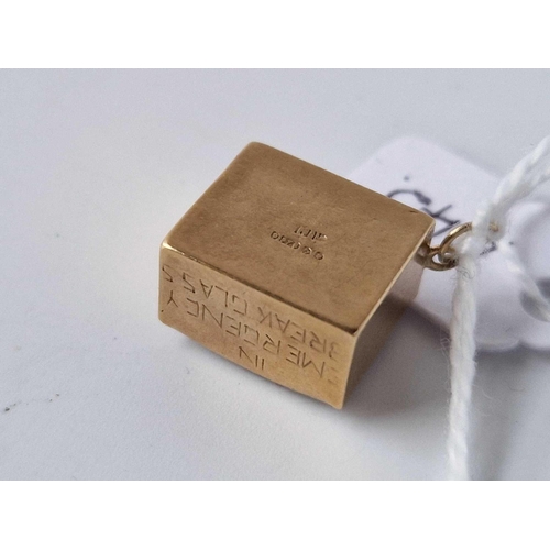 443 - A Ten Shilling Note Charm 9Ct