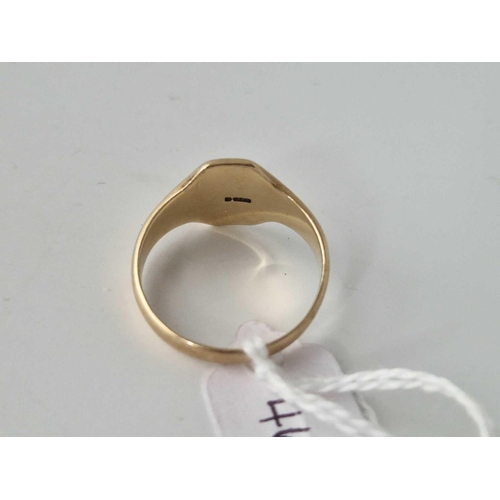 468 - A Signet Ring 9Ct Size T 4.7 Gms