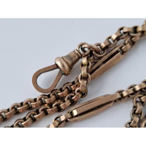 5 - A Fancy Antique Rolled Gold Guard Chain 56 Inch