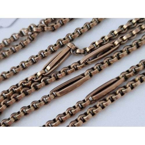 5 - A Fancy Antique Rolled Gold Guard Chain 56 Inch