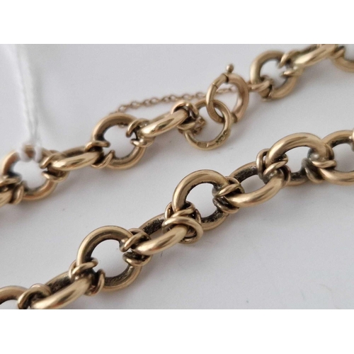 520 - A Circular Link Bracelet 9Ct 7 Inch 20 Gms