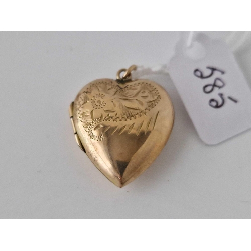 585 - A Back And Front Heart Locket 9Ct 3.1 Gms