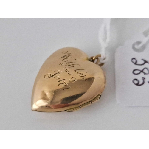 585 - A Back And Front Heart Locket 9Ct 3.1 Gms