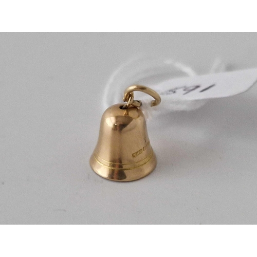 591 - A Novelty Bell Charm 9Ct