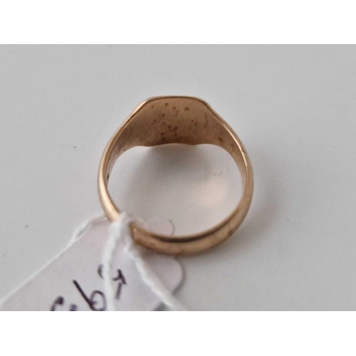 593 - A Signet Ring 9Ct Size 4.9 Gms