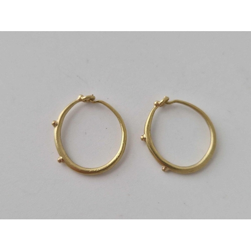 64 - Pair Of Original Roman Gold Earrings 2.2G