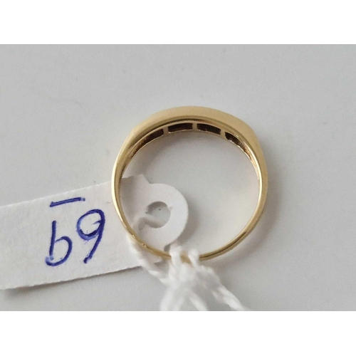 69 - Vintage Sapphire & Diamond 14Ct Gold � Hoop Ring Size L 1.6G