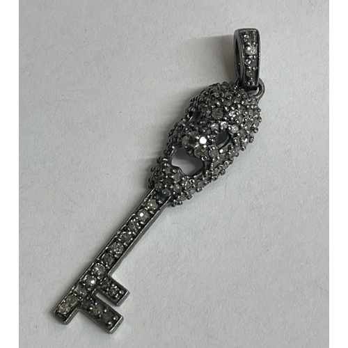 696 - Memento Mori Skull Key Pendant