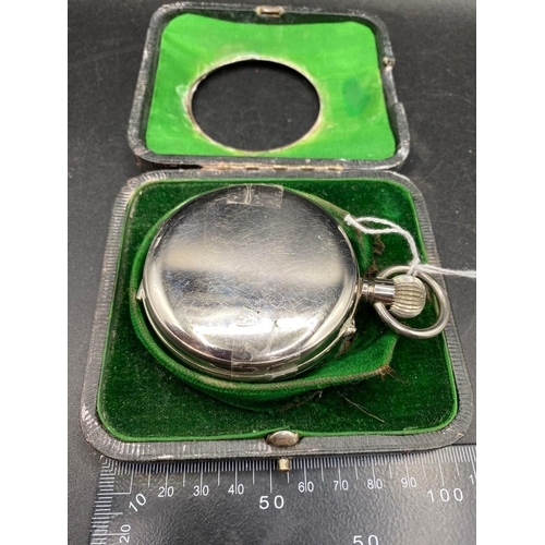 779 - A Goliath Pocket Watch In Silver Watch Case Birmingham 1917