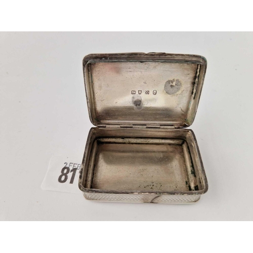 811 - A 19Th Century Chinese Silver Snuff Box With Applied Band To Cover, 2 3/4