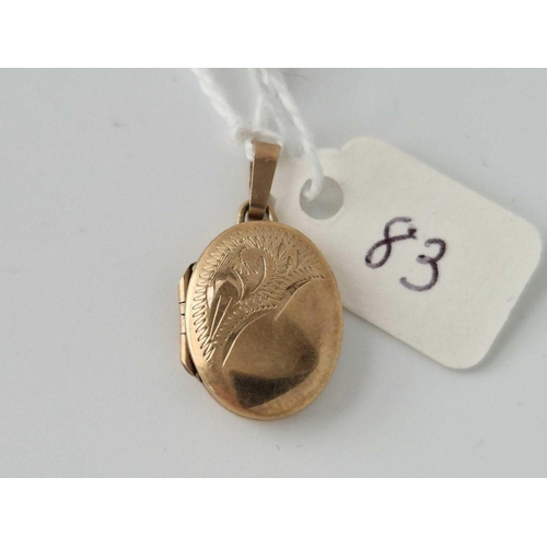 83 - A 9Ct Locket 2.8 Gms