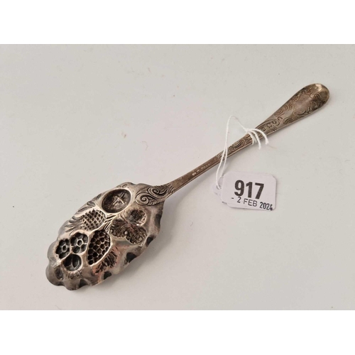 917 - A Georgian Scottish Berry Spoons, Edinburgh Probably 1795 By Wpc, 53 G.