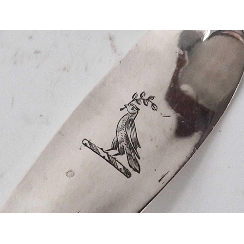 950 - Good Irish Georgian Tablespoon With Rat Tail Bowl, Crested Stem. Dublin 1790 By J S. 70 Gm