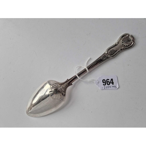 964 - Irish Kings Pattern Table Spoon Crested  1835 By I L R. 100 Gm