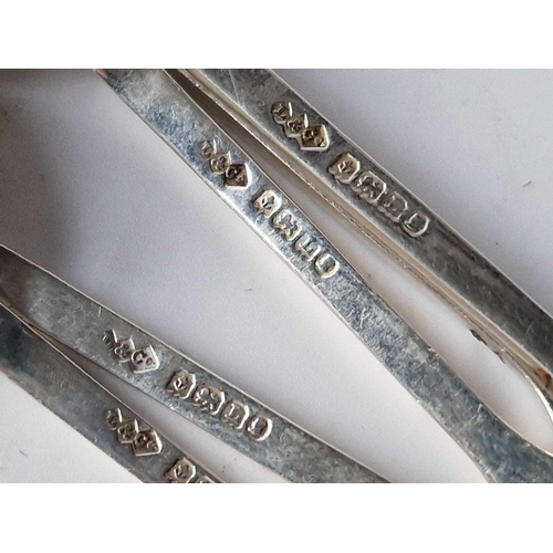 980 - Set Of Five Matching Teaspoons, Also Birmingham 1935