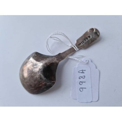 998a - An Early Victorian Fiddle Pattern Caddy Spoon, Birmingham 1851 By Gu