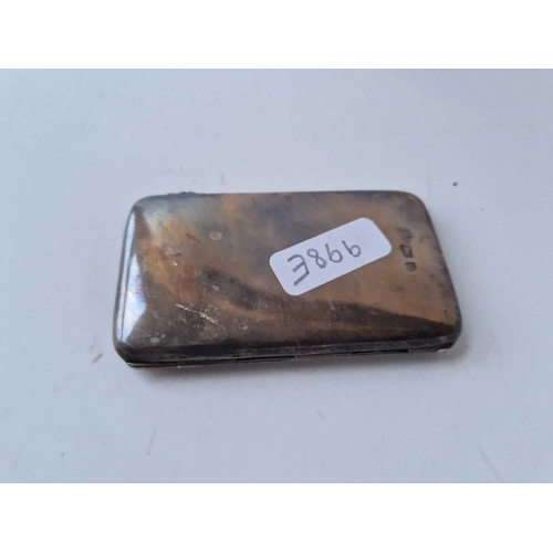 998e - A Silver Mounted Card Case Fitted Interior London 1896, 3.25 High