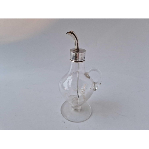 998k - A Silver Mounted Vinegar Bottle With Glass Body